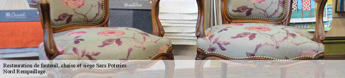 Restauration de fauteuil, chaise et siège  sars-poteries-59216 Nord Rempaillage